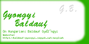 gyongyi baldauf business card